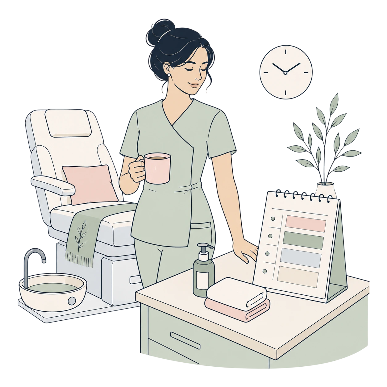Pedicure of wellnessprofessional met dagplanning in Ingeboekt