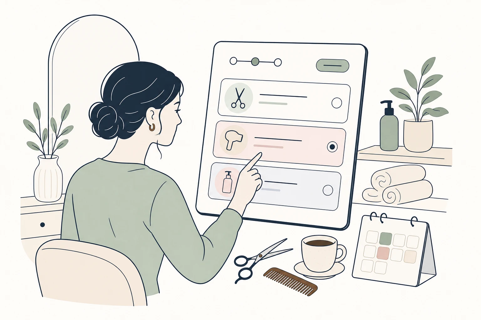 Pedicure software waarin een klant online een medische of cosmetische pedicurebehandeling kiest